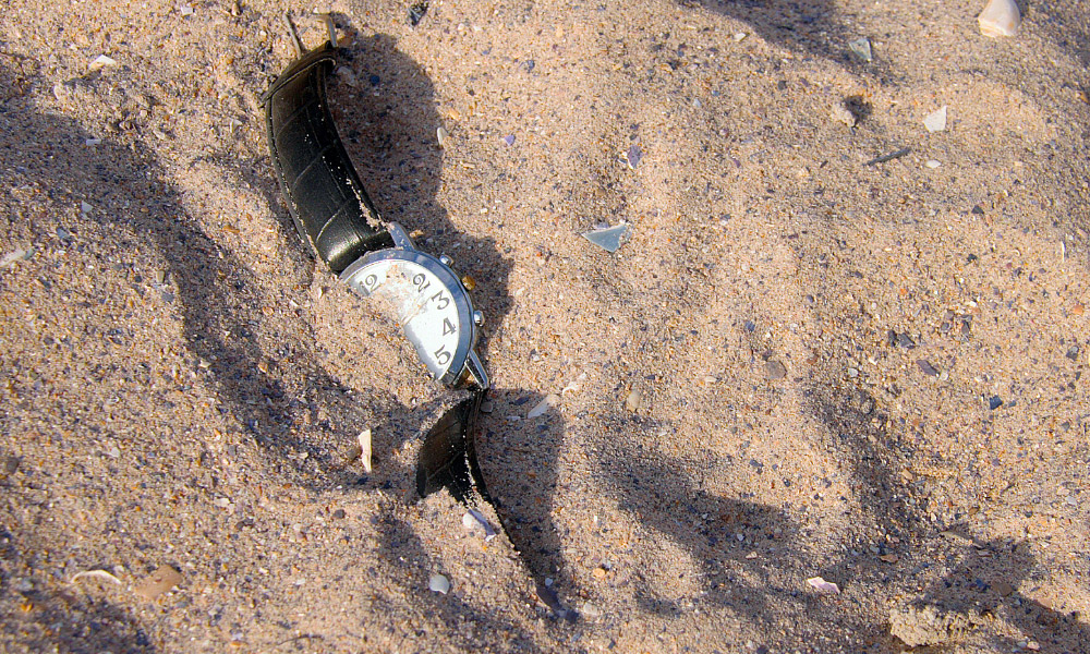 Lost watch on beach