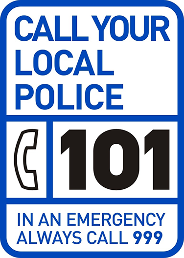 For non emergency matters call 101