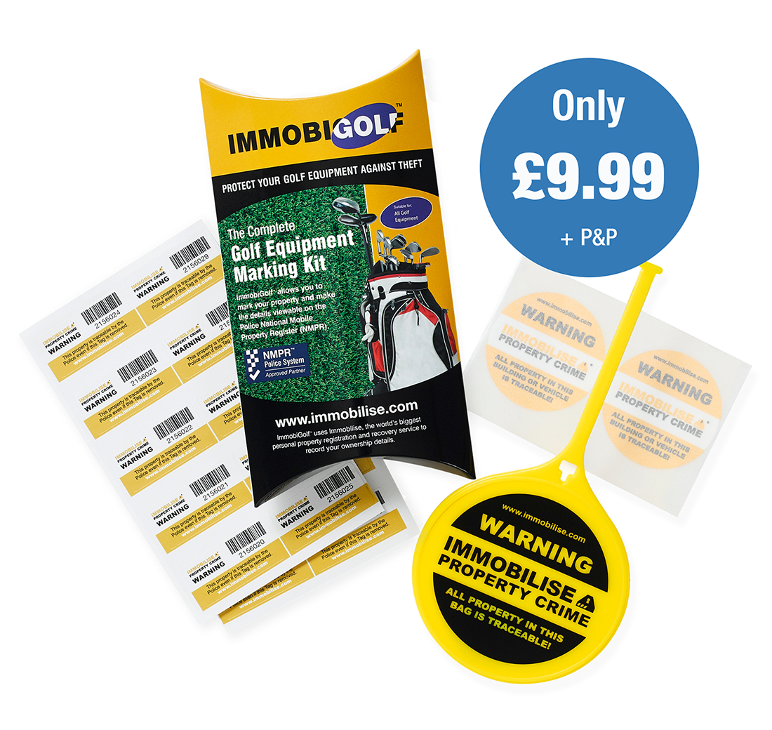 ImmobiGolf Golf Equipment Security Marking Kit