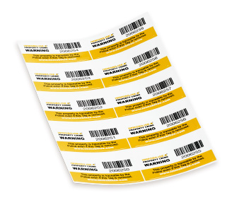 Immobilise barcoded security stickers image