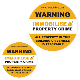 Immobilise Window Decal Stickers image